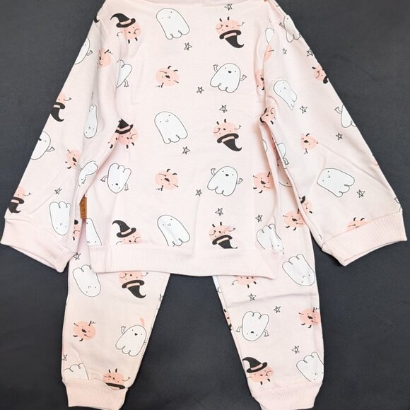 Lila & Jack Pink Pumpkin Pajamas - Picture 3 of 3